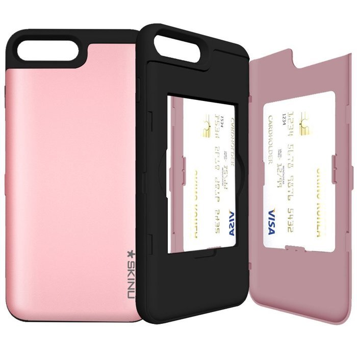 iPhone 7 Plus Case, SKINU [EUREKA] [Metal Slate] [Shockproof] [Dual Layer] [Card Slot] [Drop Protection] [Wallet... N10