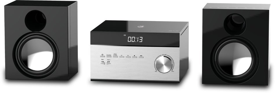 GPX HC225B Stereo Home Music System with CD Player & AM/ FM Tuner, Remote Control