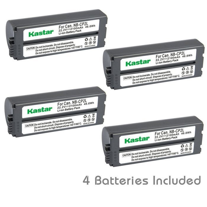 Kastar Battery NB-CP2L(X 3) and Charger BG-CP200 for Canon NB-CP1L CP2L and Compact Photo Printer SELPHY CP100... N8