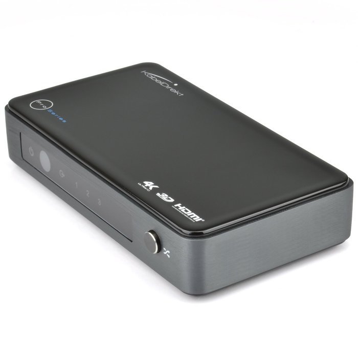 KabelDirekt 4K Ultra HD High Speed HDMI Switch 3in / 1out (1080p 4K UltraHD 3D) with Remote - PRO Series N2