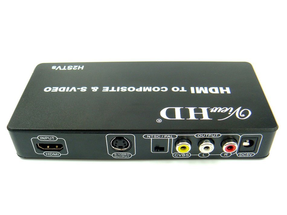 ViewHD HDMI to TV Composite RCA AV + S Video Converter | Include AV & S Video Cables + AC Power Adapter | Model... N8