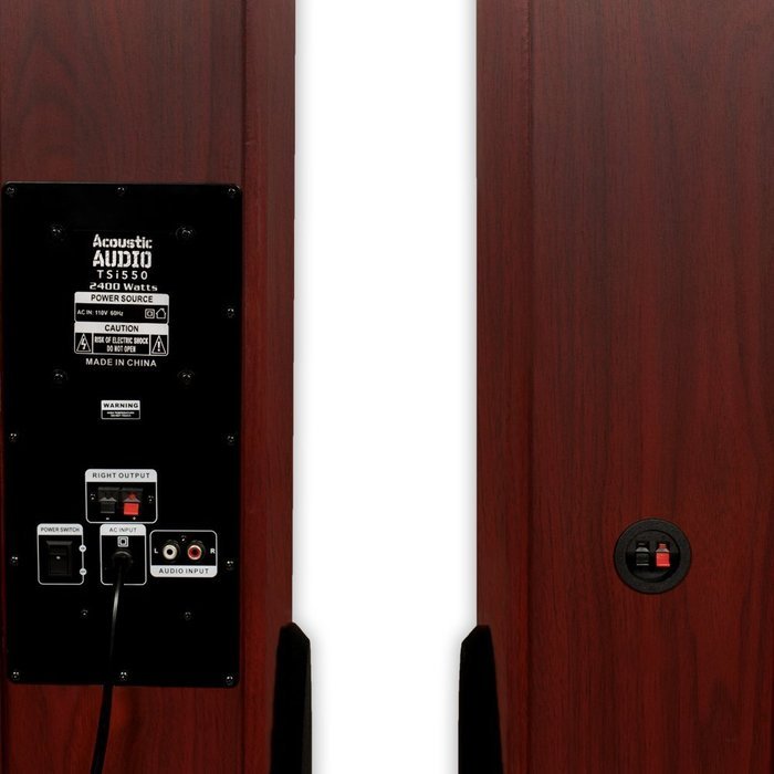 Acoustic Audio TSi550 Bluetooth Powered Floorstanding Tower Home Multimedia Speaker Pair and Mics TSi550M2 N6