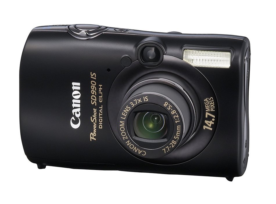 Canon Powershot SD990IS 14.7MP Digital Camera with 3.7x Optical Image Stabilized Zoom (Silver) N3