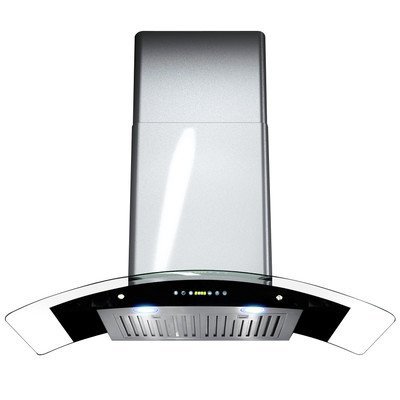 36" 400 CFM Convertible Wall Mount Range Hood Finish: Silver