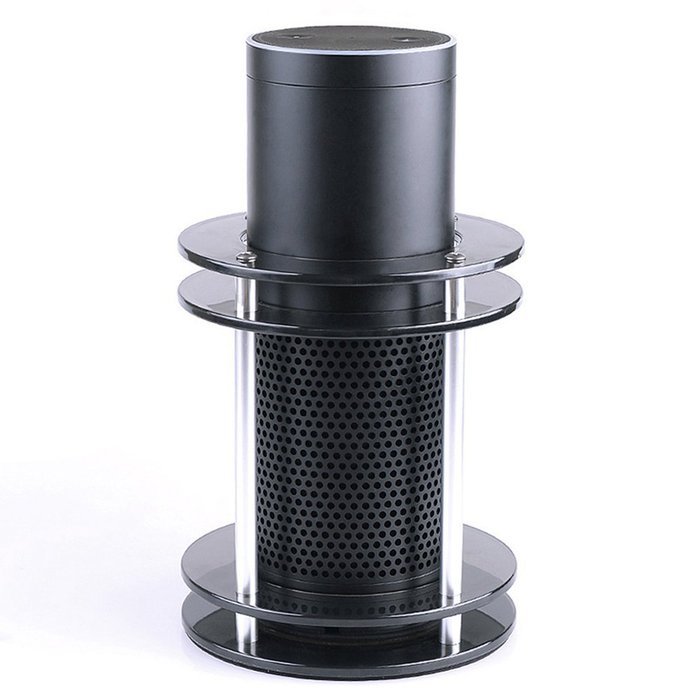 Stable Mount Stand for Amazon Echo Speaker - Protective Accessories (Clear Black) N2