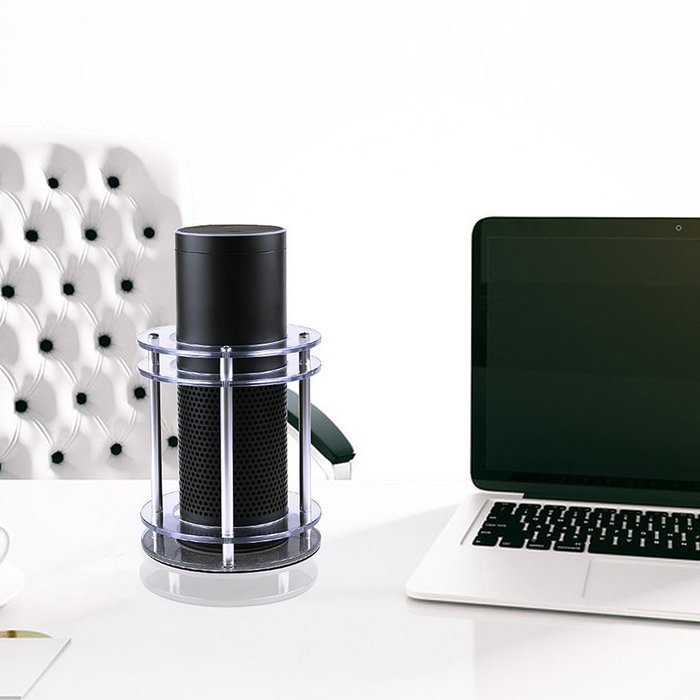 Stable Mount Stand for Amazon Echo Speaker - Protective Accessories (Clear Black) N6