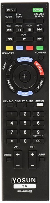 RM-YD103 1-492-767-11 Remote for Sony KDL-60W630B KDL-40W590B KDL-40W600B KDL-48W590B KDL-50W700B KDL-55W700B...