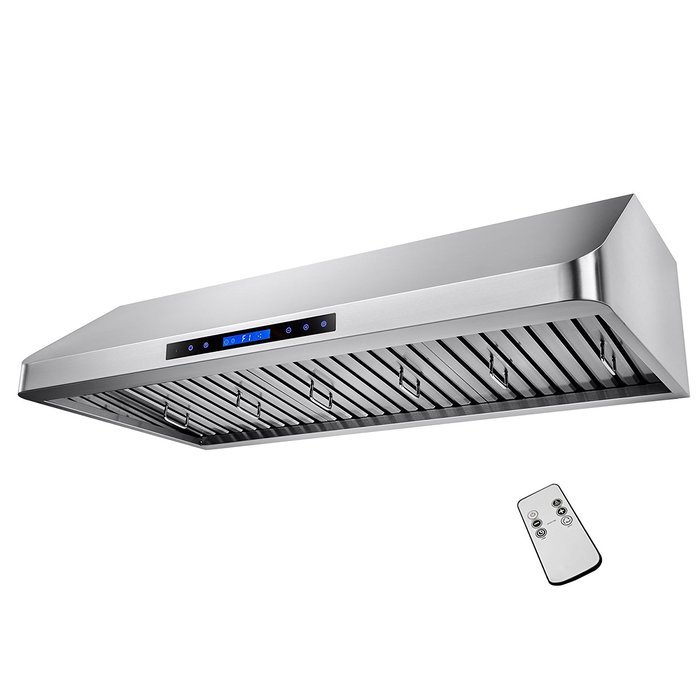 AKDY&reg; 48" Under Cabinet Kitchen Cooking Vent LED Touch Control Stainless Steel Range Hood w/Remote Control N4