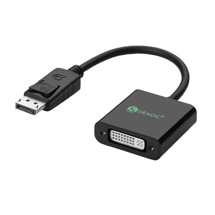 SIENOC Displayport DP Male to HDMI Female DP to HDMI Adapter Cable Video Audio Converter Color Black Pack of 2