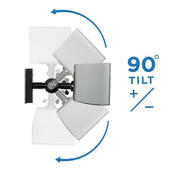 Mount-It! MI-SB03 Dual Low Profile Heavy Duty, Anti-Theft, Universal, Adjustable, Articulating, Hi-Fi Audio Media...