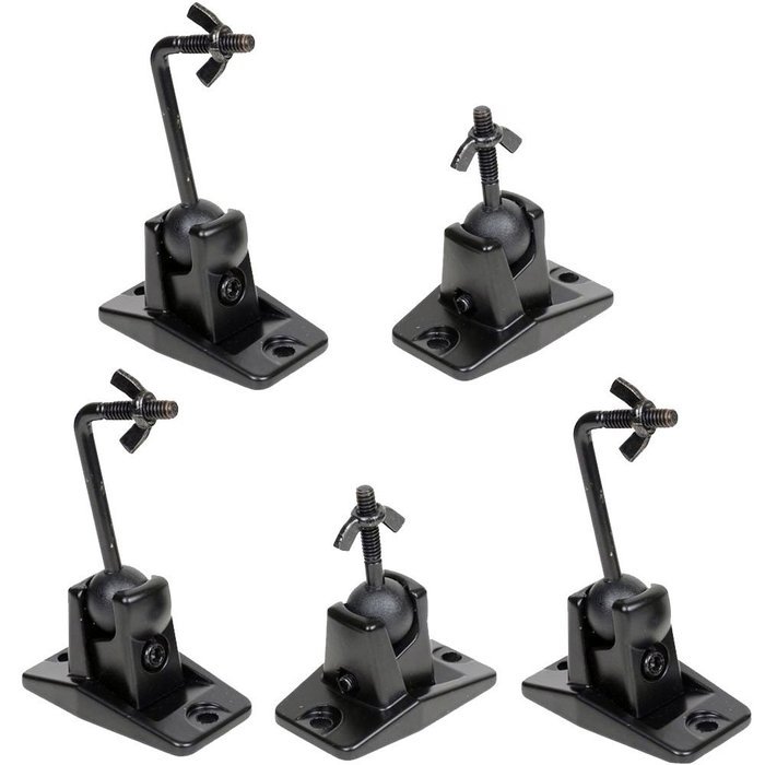 VideoSecu 5 Black Universal Satellite and Audio Speaker Mount Bracket for Wall or Ceiling MS40B5 WM6 N2
