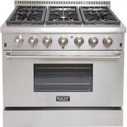 Kucht KRD366F 36" Dual Fuel Freestanding Range with 6 Burners, in Stainless Steel