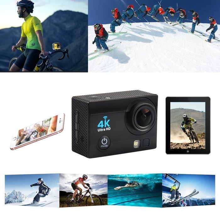 CEG Show 4K WiFi Action Sports Camera 30M Waterproof Ultra HD 1080P/60fps 2.0 LCD 170 Degree Helmet Cam Mini Cameras... N3