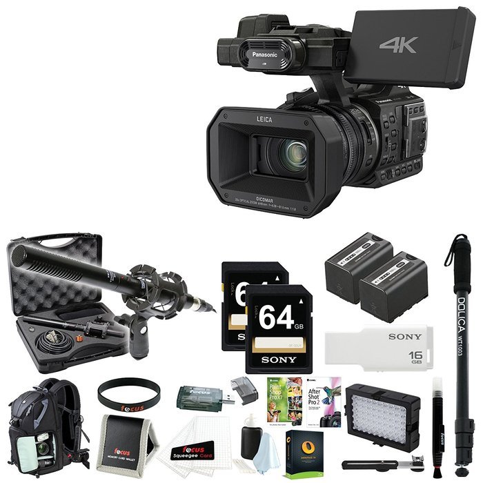 Panasonic HC-X1000 4K 60p/50p Camcorder (Black) + Focus Deluxe Accessory Bundle