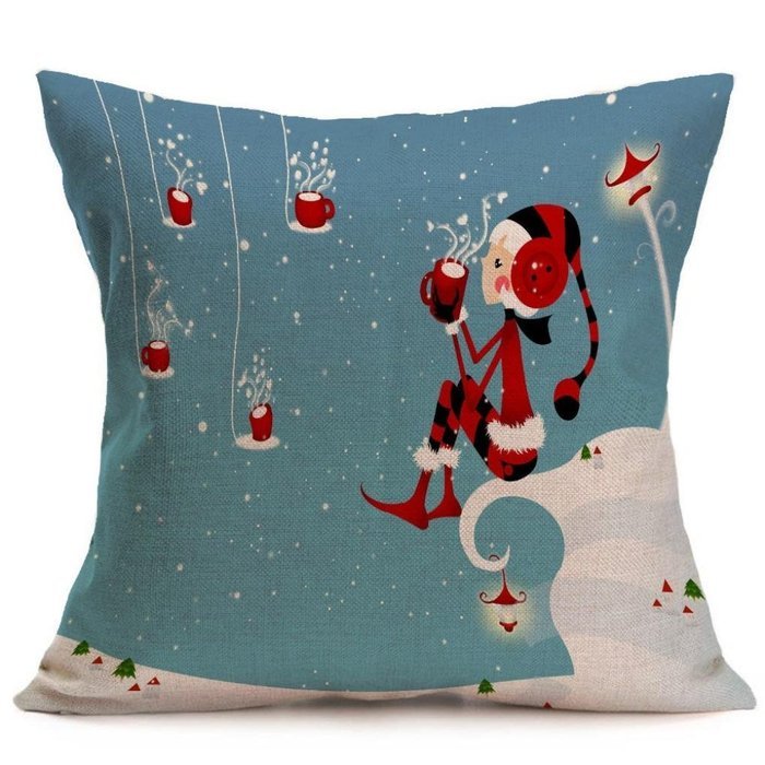 Pillow Cover,Haoricu Vintage Christmas Cartoon Smowman Penguin Sofa Bed Home Decoration Festival Pillow Case Cushion... N11