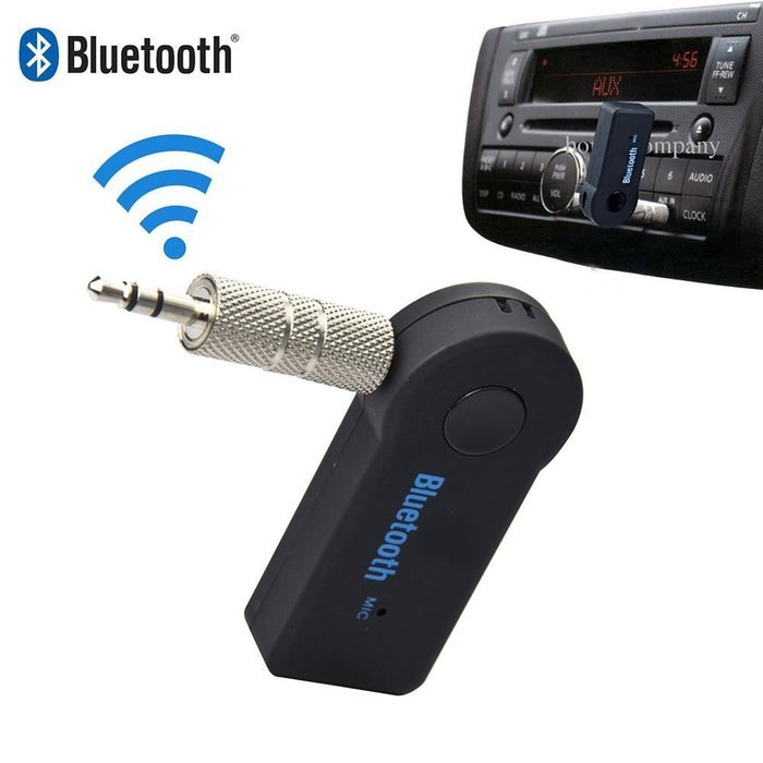 DealStock Wireless Bluetooth 3.5mm AUX Audio Music Home Car Receiver Adapter Mic N4