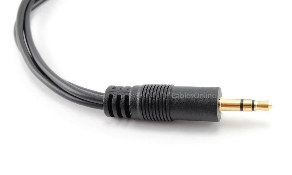 CablesOnline 3.5mm (1/8") TRS Male Plug to 3x Female Stereo Audio Splitter, (AV-Y01F3)