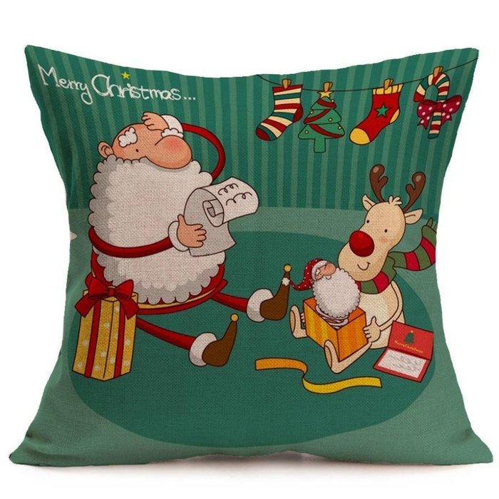 Pillow Cover,Haoricu Vintage Christmas Cartoon Smowman Penguin Sofa Bed Home Decoration Festival Pillow Case Cushion... N16