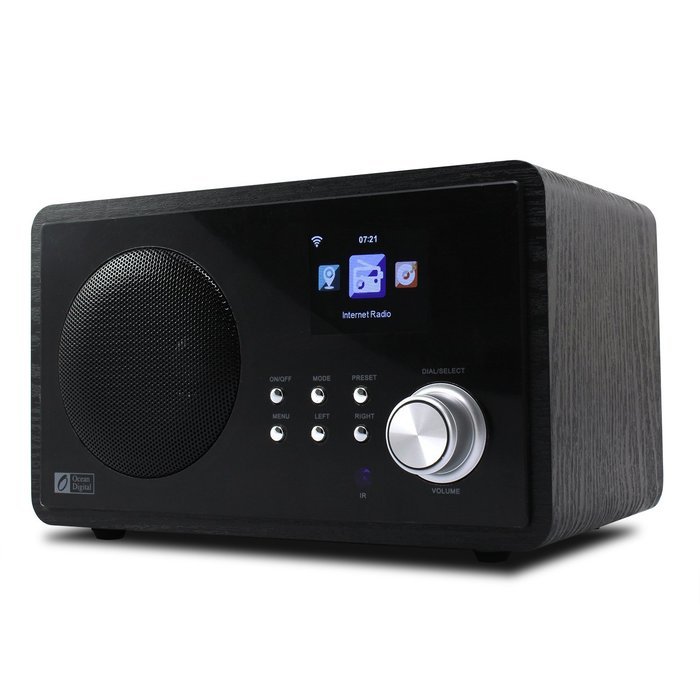 Ocean Digital WiFi Internet Radio WR60 Wlan Wireless Connection Wooden Desktop Media Player Alarm Clock Big Display... N3