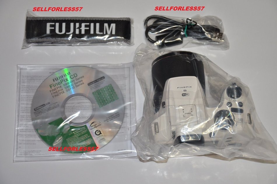 FUJIFILM FINEPIX S9950W 16.2MP Wi-Fi 50X OPTICAL ZOOM HD DIGITAL CAMERA S9900W WHITE N6