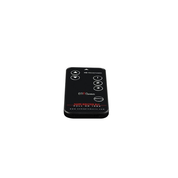 enKo HDMI 3 Ports Hub Switch v1.4 (4Kx2K) includes IR Remote, 4x HDMI Cables, AC Power Adapter (Support 4Kx2K... N6