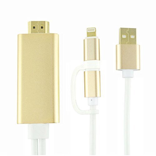 HDMI TV CABLE YSF 6 6 Feet 2 In 1 HDTV TV Cable Adapter 8 Pin Micro 