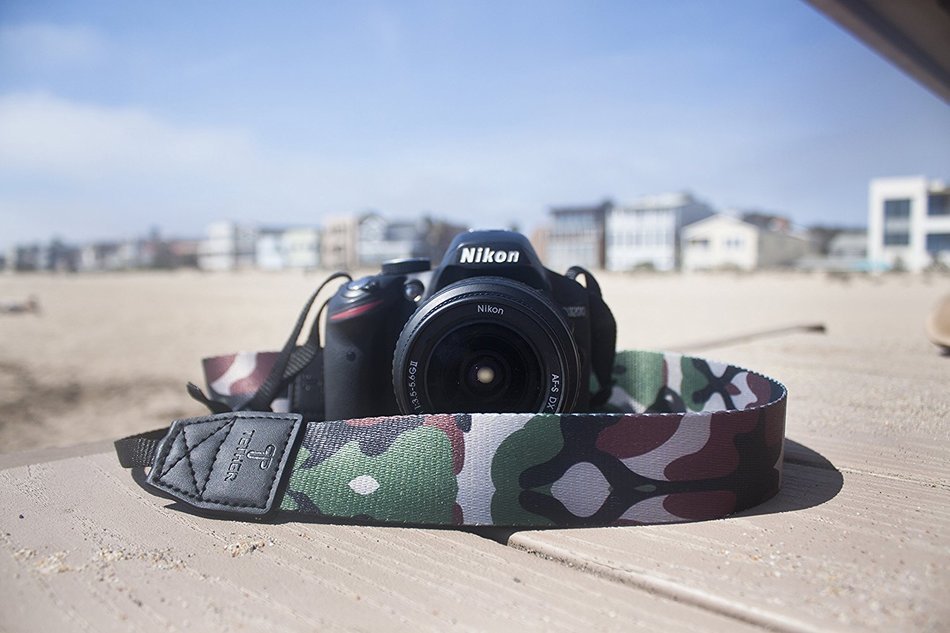 TETHER Camera Strap - Camo design camera strap for DSLR or SLR camera, DSLR Camera Strap. Camera accessories....