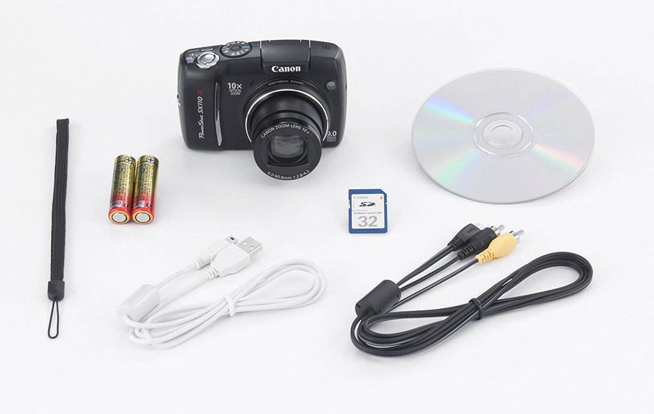 Canon Powershot SX110IS 9MP Digital Camera with 10x Optical Image Stabilized Zoom (Silver) N3