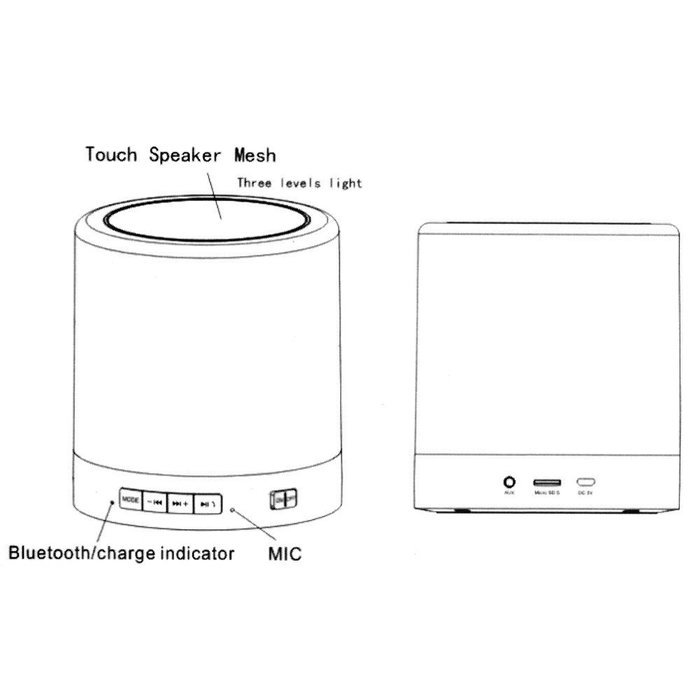 BlueFire Multifunctional Portable Wireless Bluetooth Speaker Music Player Hands-free Speakerphones LED Table Lamp... N3