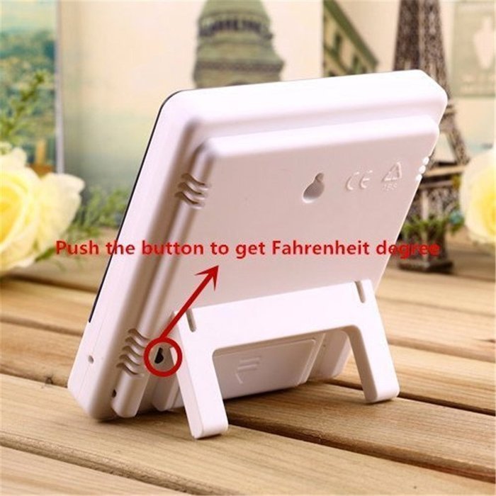 YARBAR Temperature and Humidity Meter with Alarm Clock Hygrometer N6