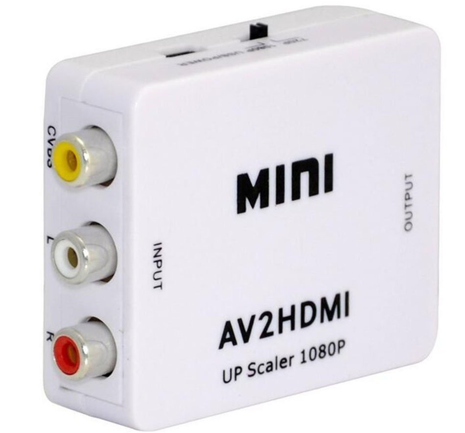 Kangcheng 1080p HDMI to RCA CVBS AV Composite Converter HDMI2AV Adapter support PAL/NTSC TV format output(black) N2