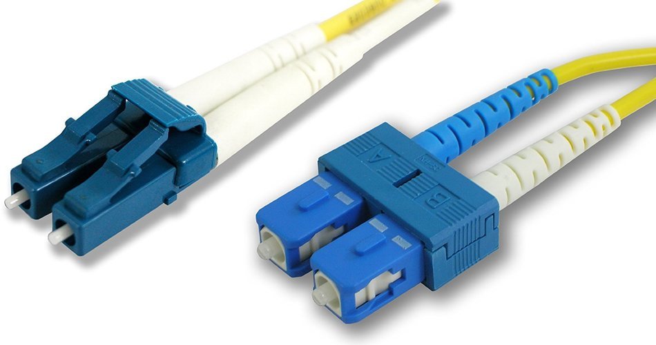 Lynn Electronics LCSCDUPSM-3M 9/125 Yellow Duplex Single-Mode Fiber Optic Patch Cable, LC-SC, 3 Meters in Length...
