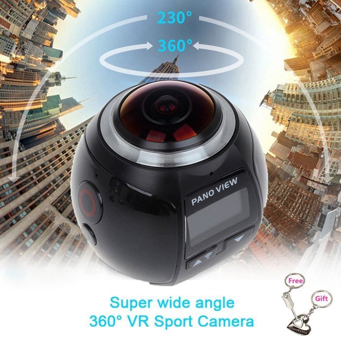 Blueskysea 4K 360&deg; Wifi Mini Camera Panoramic Camera 24482448 16M Ultra HD 3D Sport Action Driving VR Camera (... N5