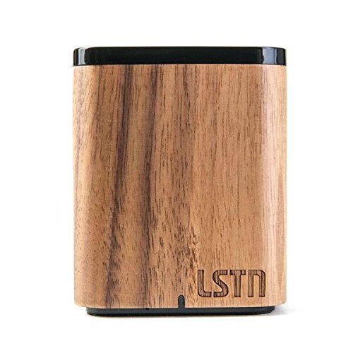 LSTN Satellite Walnut Wood Portable Bluetooth Speaker with Built-in Microphone