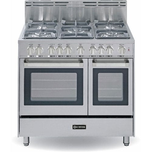 Verona VEFSGG365DSS 36" Stainless Steel Gas Sealed Burner Double Oven Range - Convection