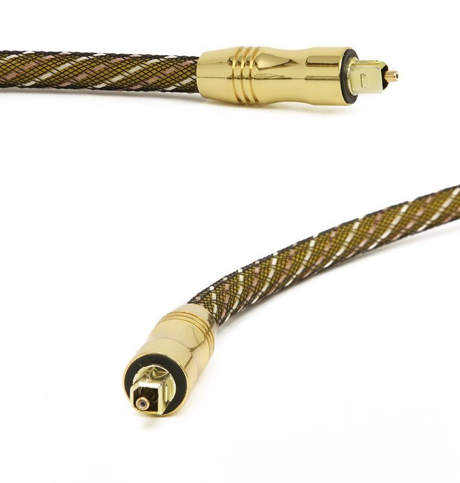 Aurum Gold Series Toslink Cable - Digital Optical Audio Cable - 30 Feet