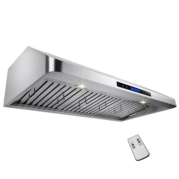 AKDY&reg; 48" Under Cabinet Kitchen Cooking Vent LED Touch Control Stainless Steel Range Hood w/Remote Control N5
