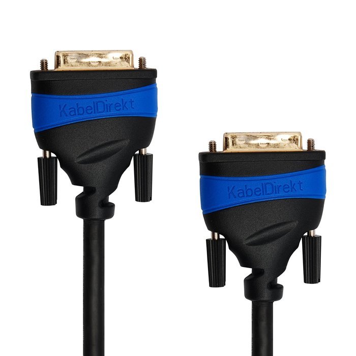 KabelDirekt (6 feet) DUAL LINK DVI Cable - DVI-D 24+1 (1080p Full HD 3D ) - TOP Series