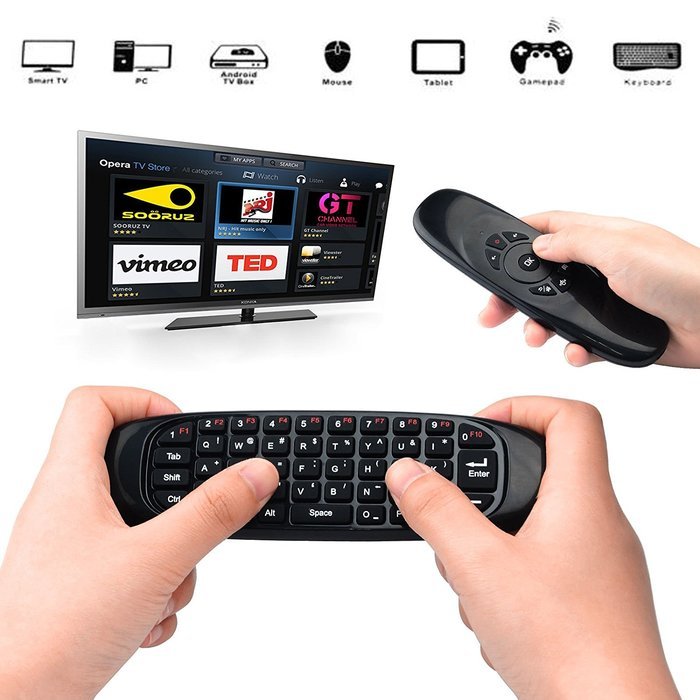 C120 Air Mouse Universal Remote Control 2.4Ghz Wireless Mini Keyboard 3-Axis Gyroscope USB Remote Control for...