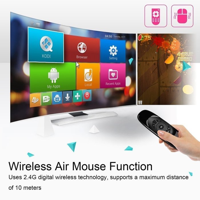 C120 Air Mouse Universal Remote Control 2.4Ghz Wireless Mini Keyboard 3-Axis Gyroscope USB Remote Control for... N2
