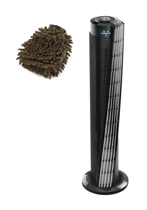 Vornado 184 Fan, Full-size Tower Circulator - 41" V-flow Whole Room Oscillating Air (Complete Set) w/ Bonus: Premium... N3