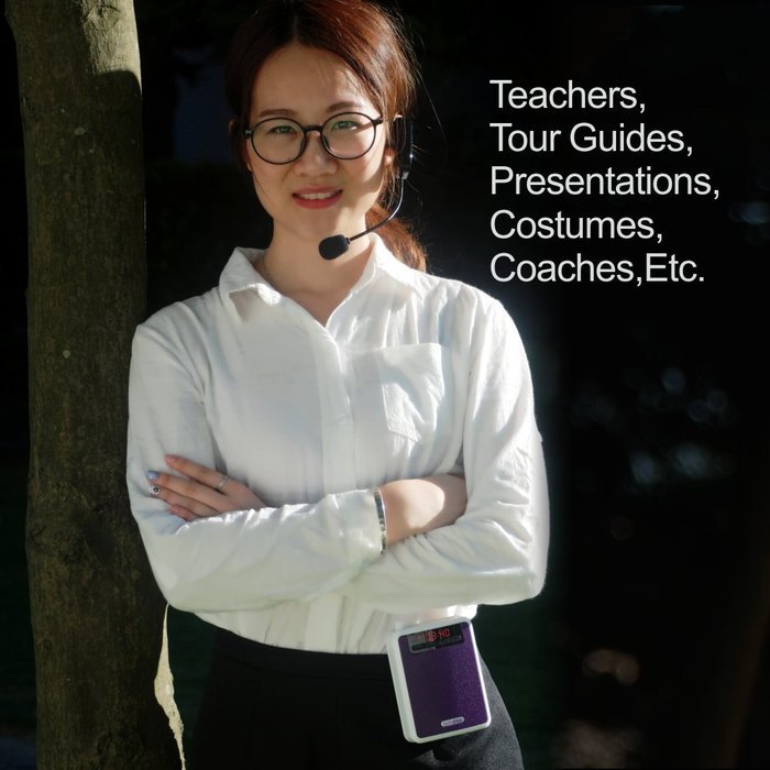 Rolton Colorful Portable Voice Amplifier Waist Band Clip Support FM TF MP3 Powerbank for Tour Guides, Teachers... N9