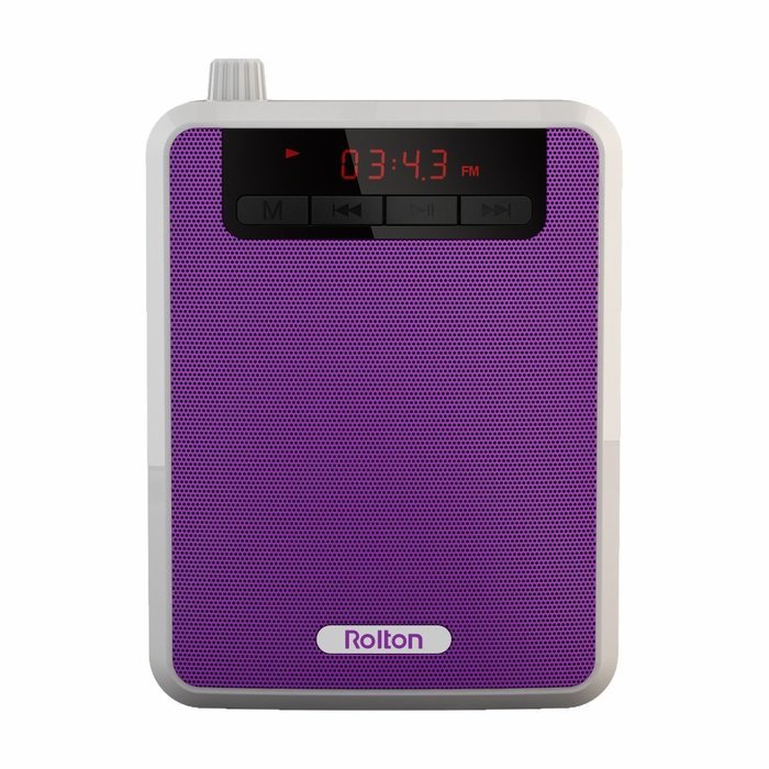 Rolton Colorful Portable Voice Amplifier Waist Band Clip Support FM TF MP3 Powerbank for Tour Guides, Teachers... N11