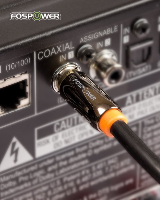 FosPower (25 Feet) RCA Male to RCA Male [24K Gold Plated Connectors] Premium S/PDIF Digital Audio Coax Cable for...