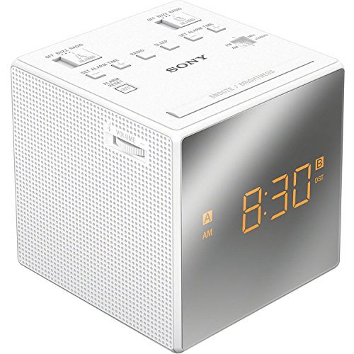 Sony Compact AM/FM Dual Alarm Clock Radio with Large Easy to Read Backlit LCD Display N2