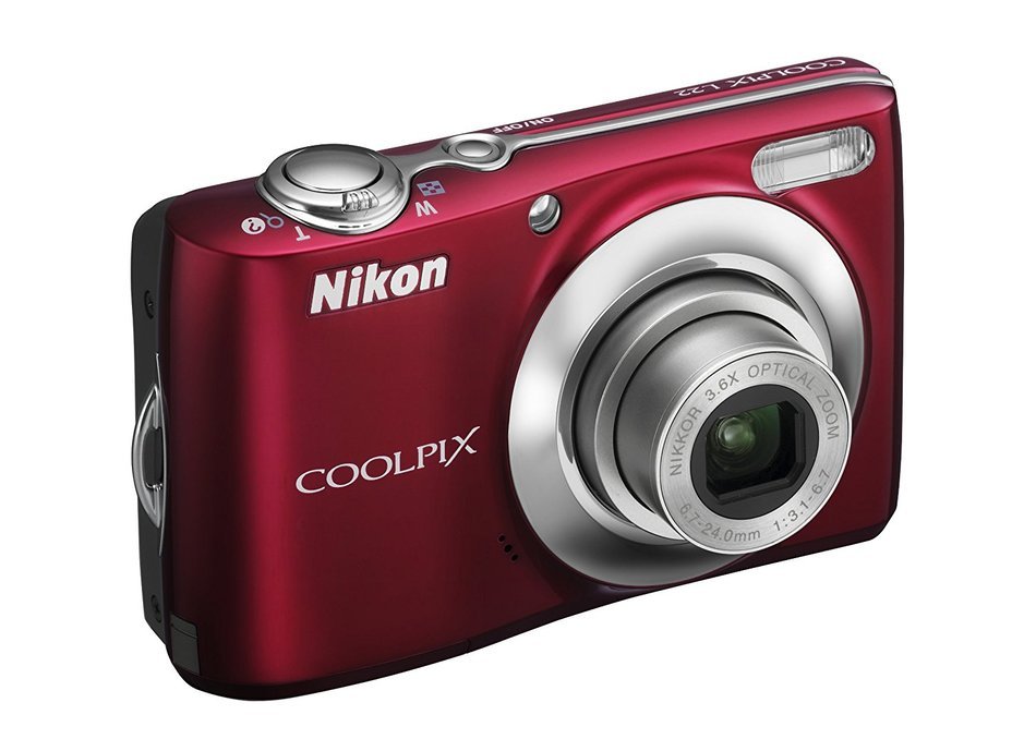 Nikon Coolpix L22 12.0MP Digital Camera with 3.6x Optical Zoom and 3.0-Inch LCD (Red-primary) N12