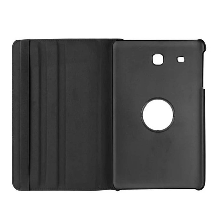 Generic Case for Galaxy Tab E 9.6-Inch T560 T561, 360 degree rotation PU Leather Slim Protective Case Cover (black) N64
