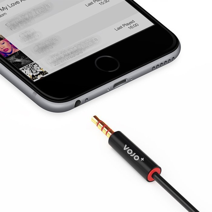 VOJO (2 Pack) 3.5mm Auxiliary Audio Cable 6ft Coiled Aux Cord for Car with Male to Male Gold Plated Jack, Tangle-free...