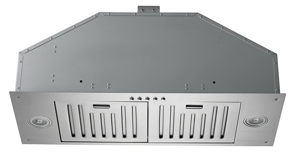 Brillia INX2730SQB-700-2 3-Speed 750 CFM Built-In Range Hood with LED Lights and Baffle Filters, 30", Stainless... N2