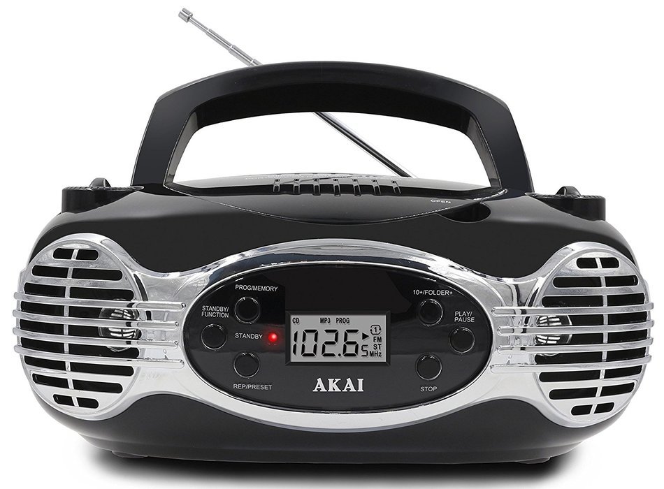 Akai CE2200R CD Boombox FM PLL Radio, Black